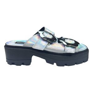 Shellys London x Dolls Kill Amber Flower Chunky Sole Sliders - Size 8